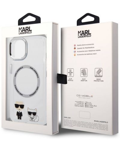 Калъф Karl Lagerfeld - MS Karl Choupette, iPhone 14 Plus, прозрачен - 7